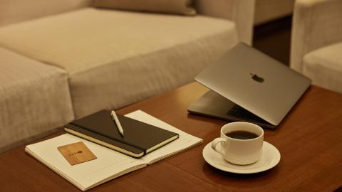 커피, 노트북, 노트, 따뜻함, 편안함