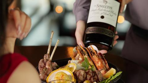 Grilled Beef & Seafood Platter with Whisky