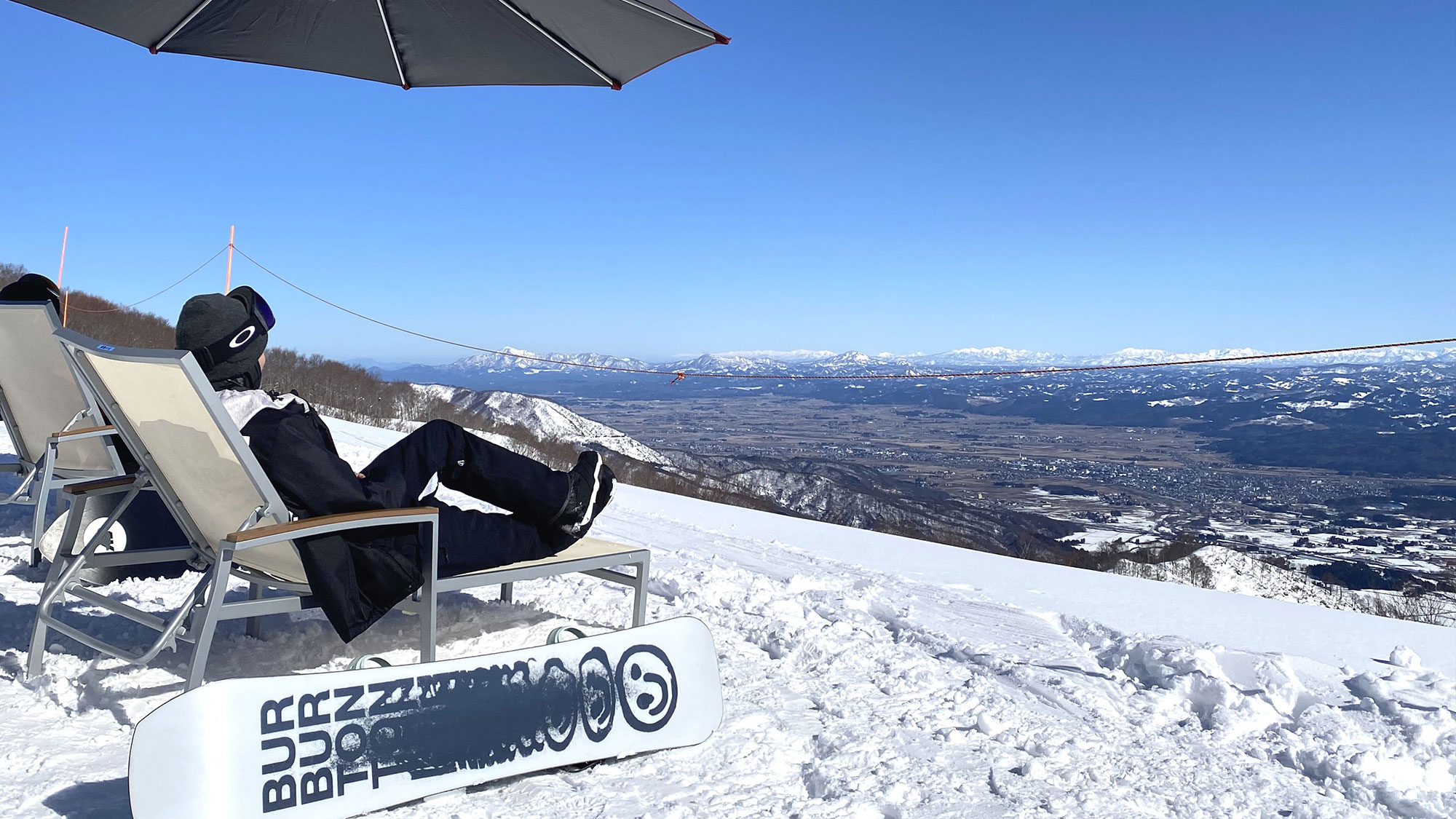 Terrace, mountaintop, winter mountain view