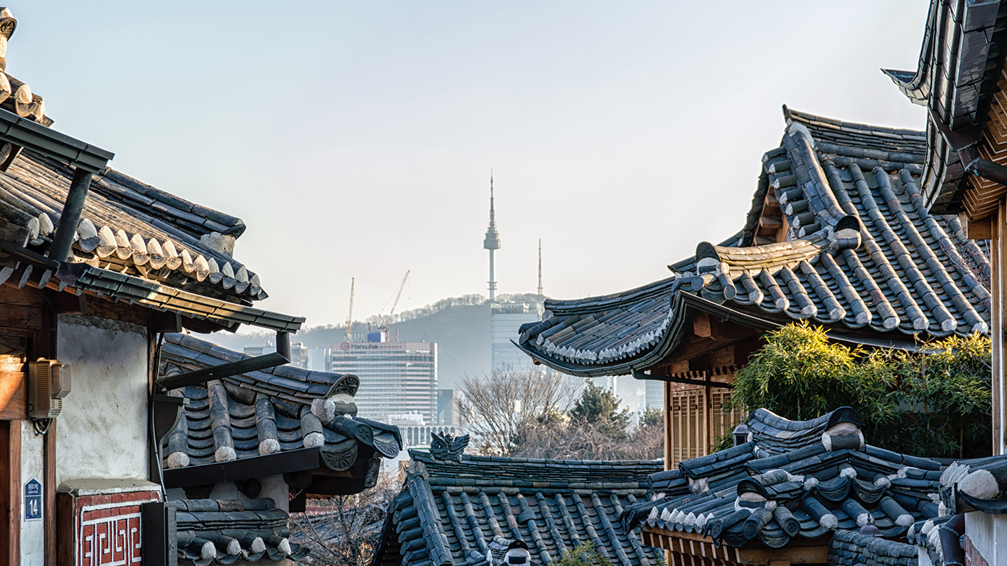 Seoul, South Korea at the Bukchon Hanok historic district