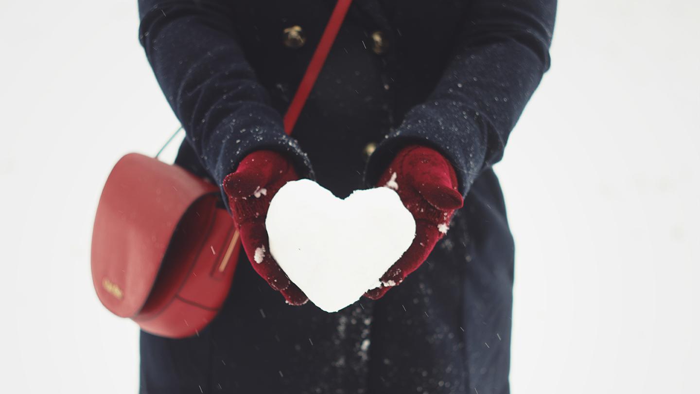 하트, 눈, 겨울, 발렌타인데이