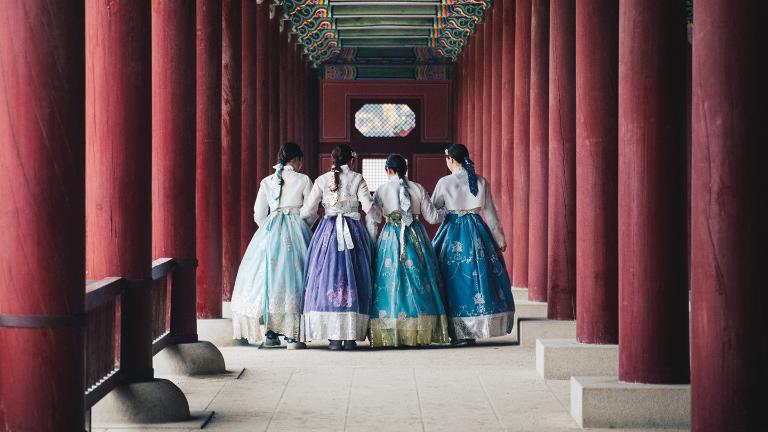 Seoul, Gyeongbokgung Palace, Hanbok