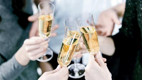 Champagne, congratulations, parties, bar
